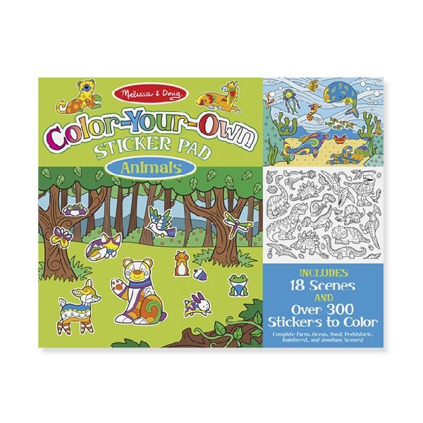 Block de Stickers para Colorear Animales - Melissa and Doug 1