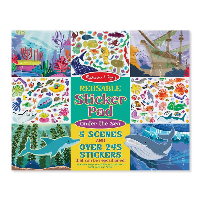 Block de Stickers Reutilizables Bajo del  Mar - Melissa and Doug 1