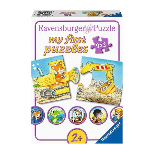 Mi Primer Puzzle Animales en la Construcción 9x2 - Ravensburger 3