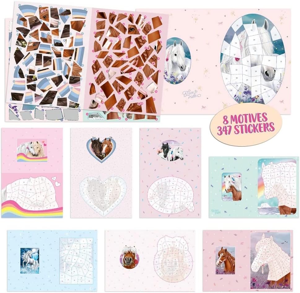 Cuaderno de Sticker por números Caballos -  Top Model2