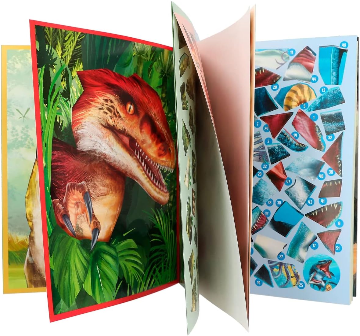 Cuaderno de Sticker por números Dinosaurios - Depesche2