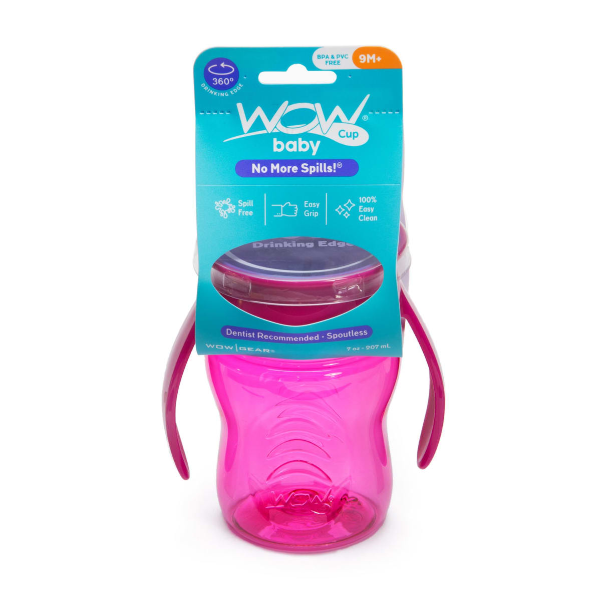 Vaso con Asas Baby Tritan Rosado - Wow Cup2