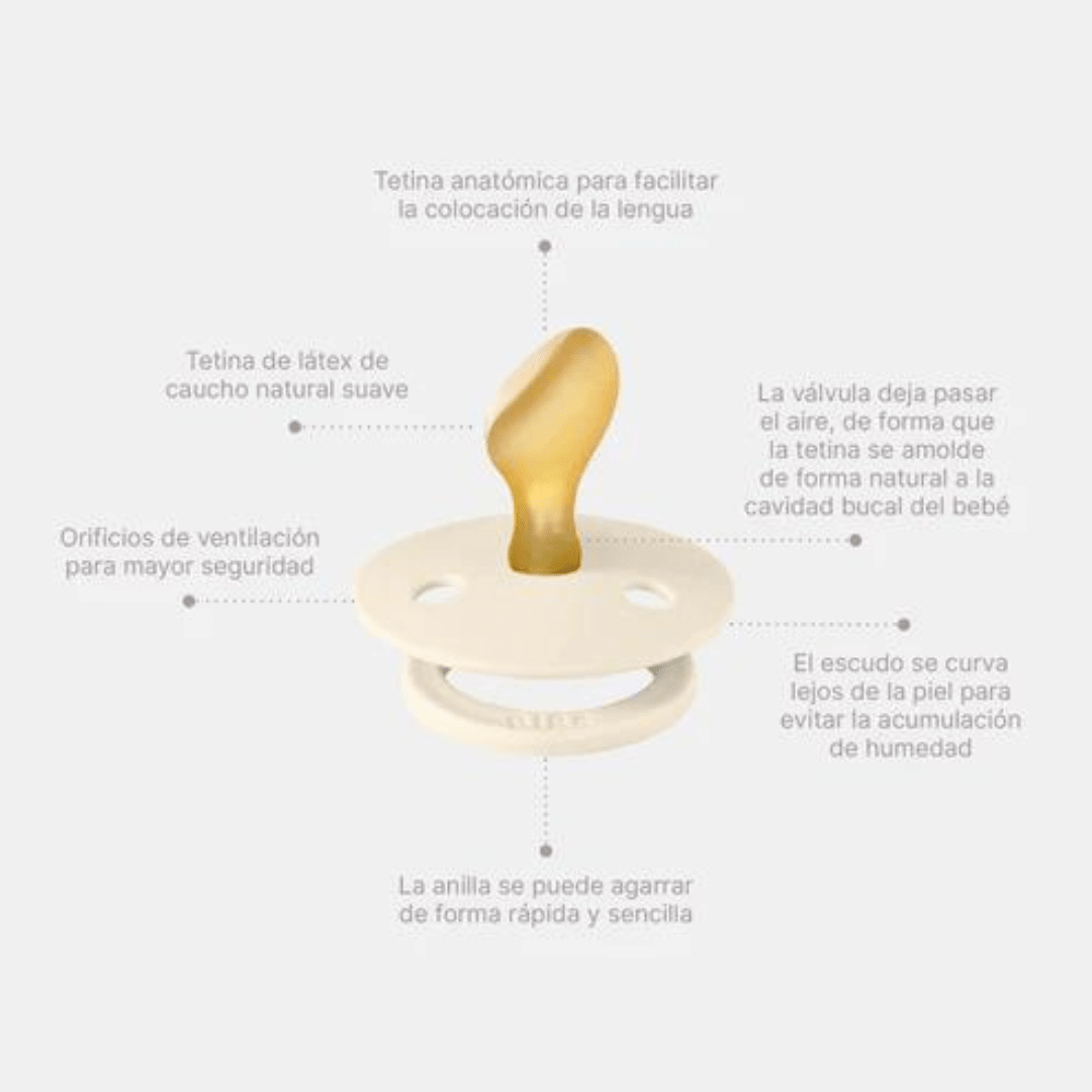 Chupete Bibs Anatómico Talla 2 Fossil Grey & Mauve1