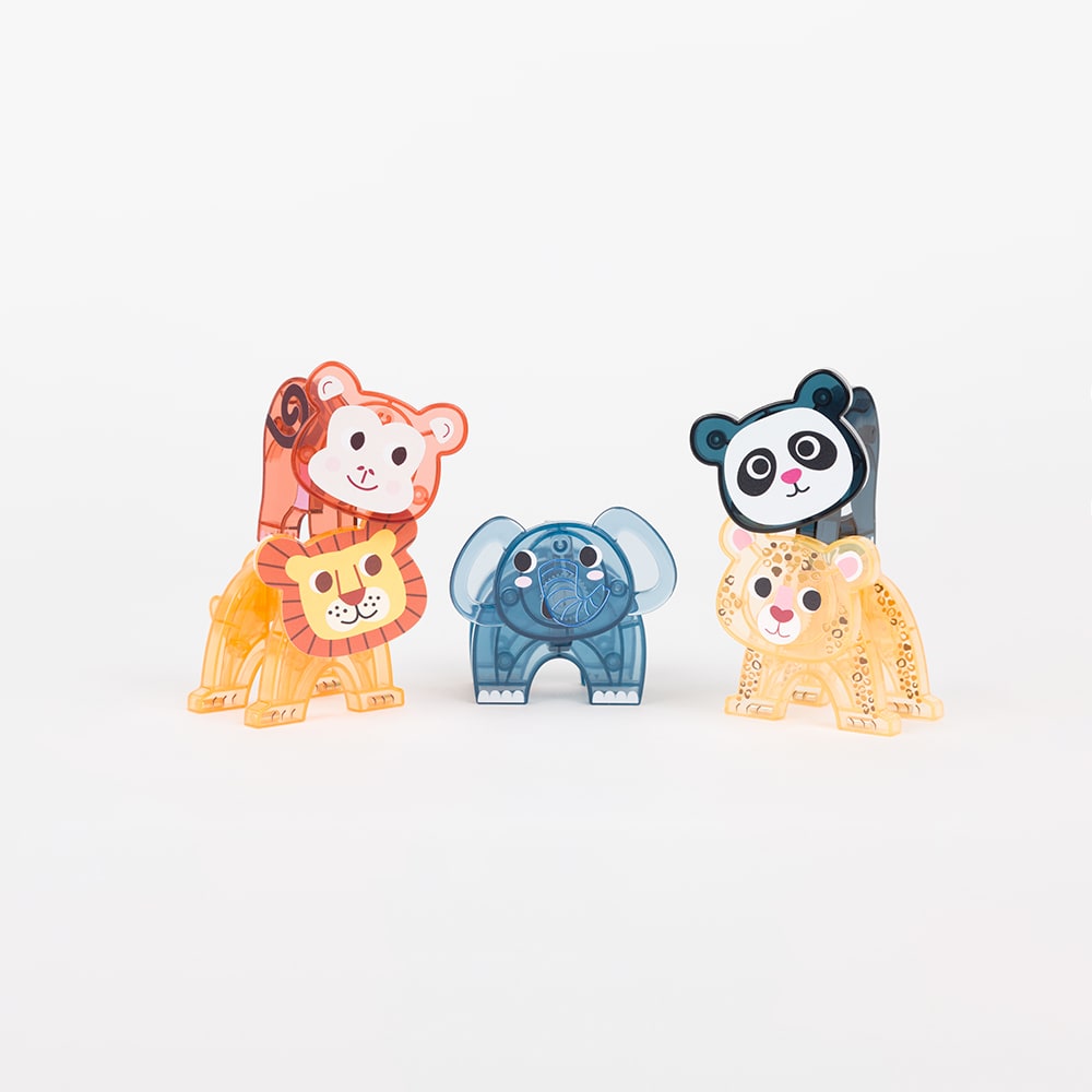 Imanix Animals Wild Jungle 5 piezas - Braintoys4