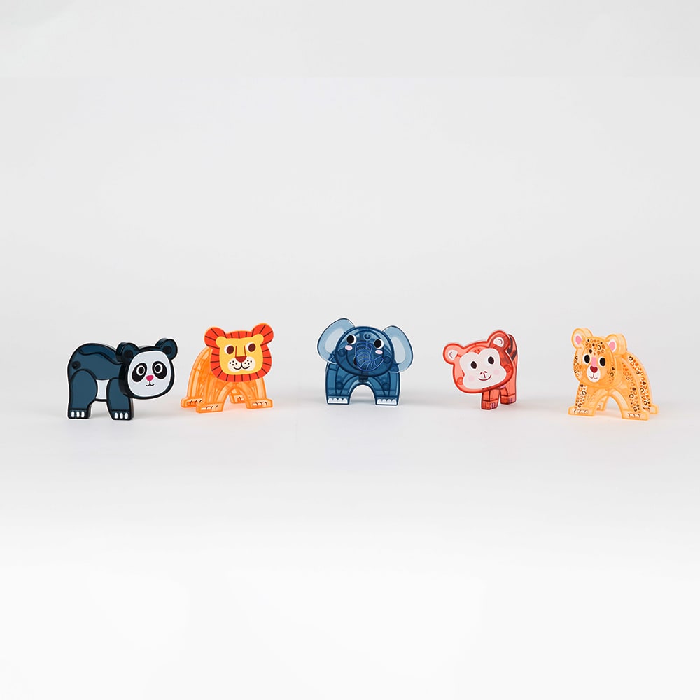 Imanix Animals Wild Jungle 5 piezas - Braintoys3