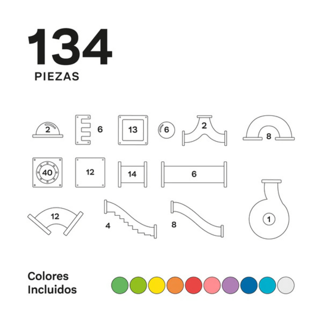 Imanix Tobogán Set 134 Piezas - Braintoys3