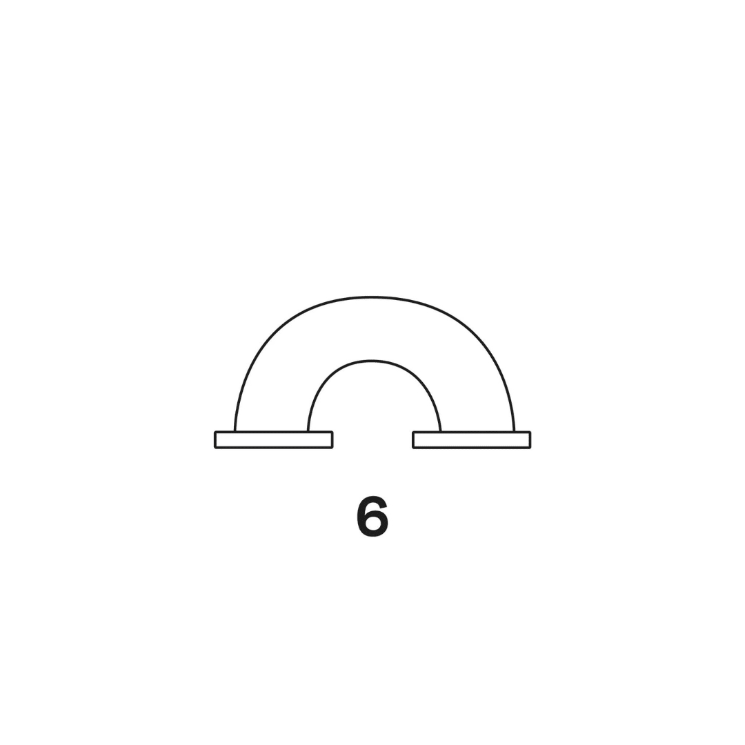 Accesorios Tobogán Tubos U 6 piezas - Braintoys2