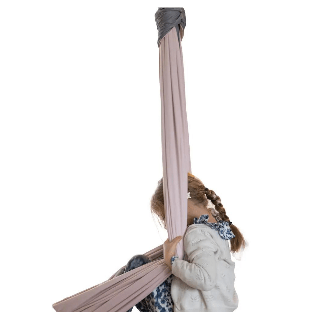 Columpio sensorial doble tela palo rosa - FocuSwing2