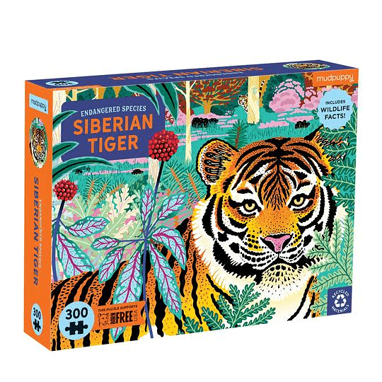 Puzzle 300 Piezas Tigre Siberiano Peligro de Extinción - Mudpuppy 5