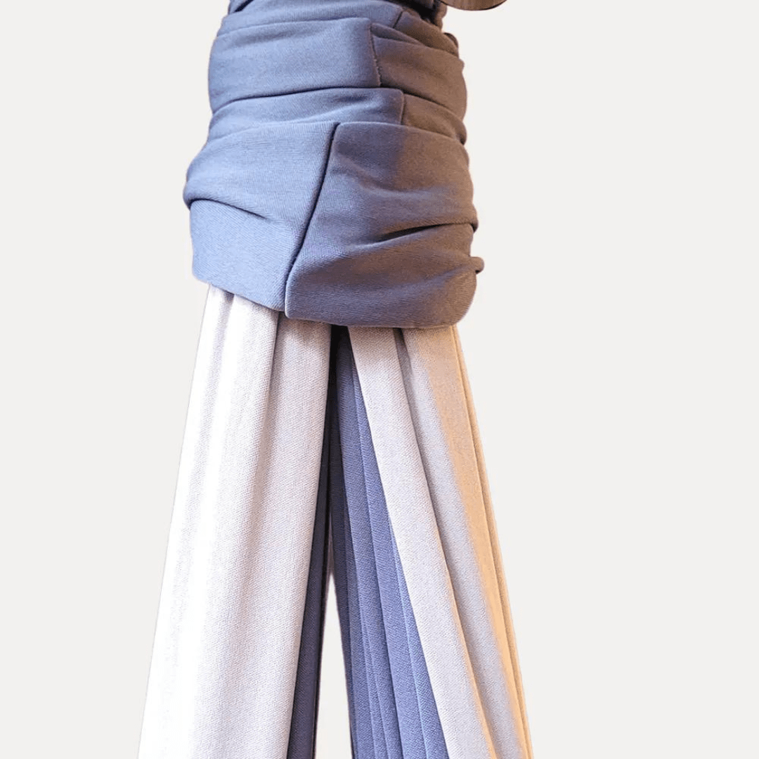 Columpio sensorial doble tela azul piedra - FocuSwing2