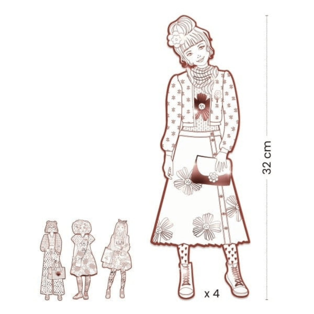 Dibujo para colorear Nina - Djeco3