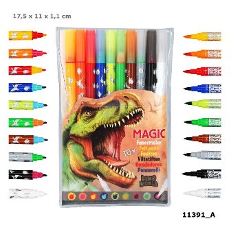 Rotuladores Mágicos de Doble Punta Dino World - Depesche1