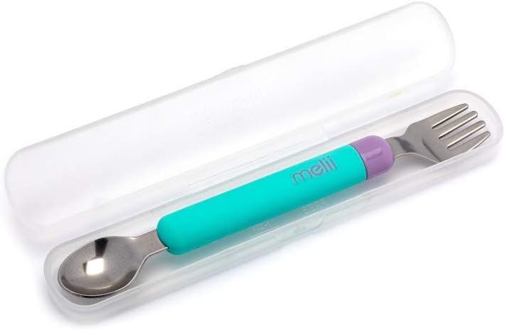 Set Cuchara y Tenedor con Estuche Aqua Morado - Melii3
