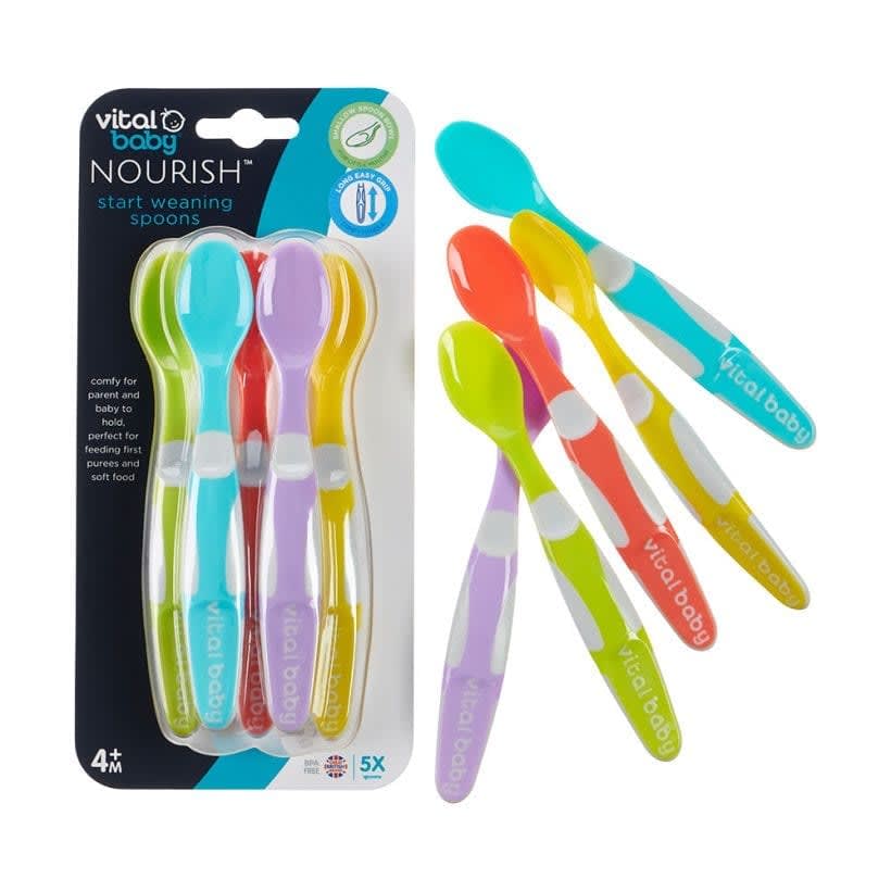 Pack de 5 Cucharas de Destete de Punta Suave - Vital Baby2