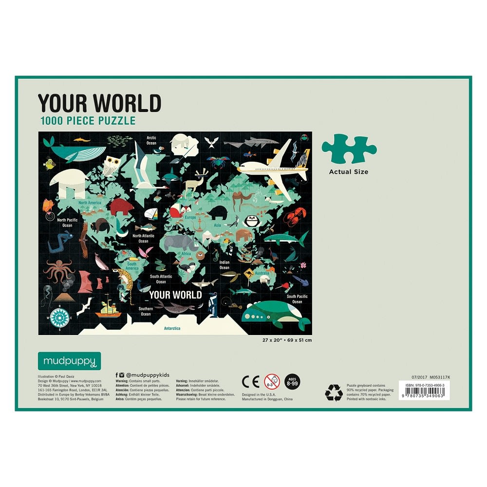 Puzzle El Mundo 1000 Piezas - Mudpuppy2