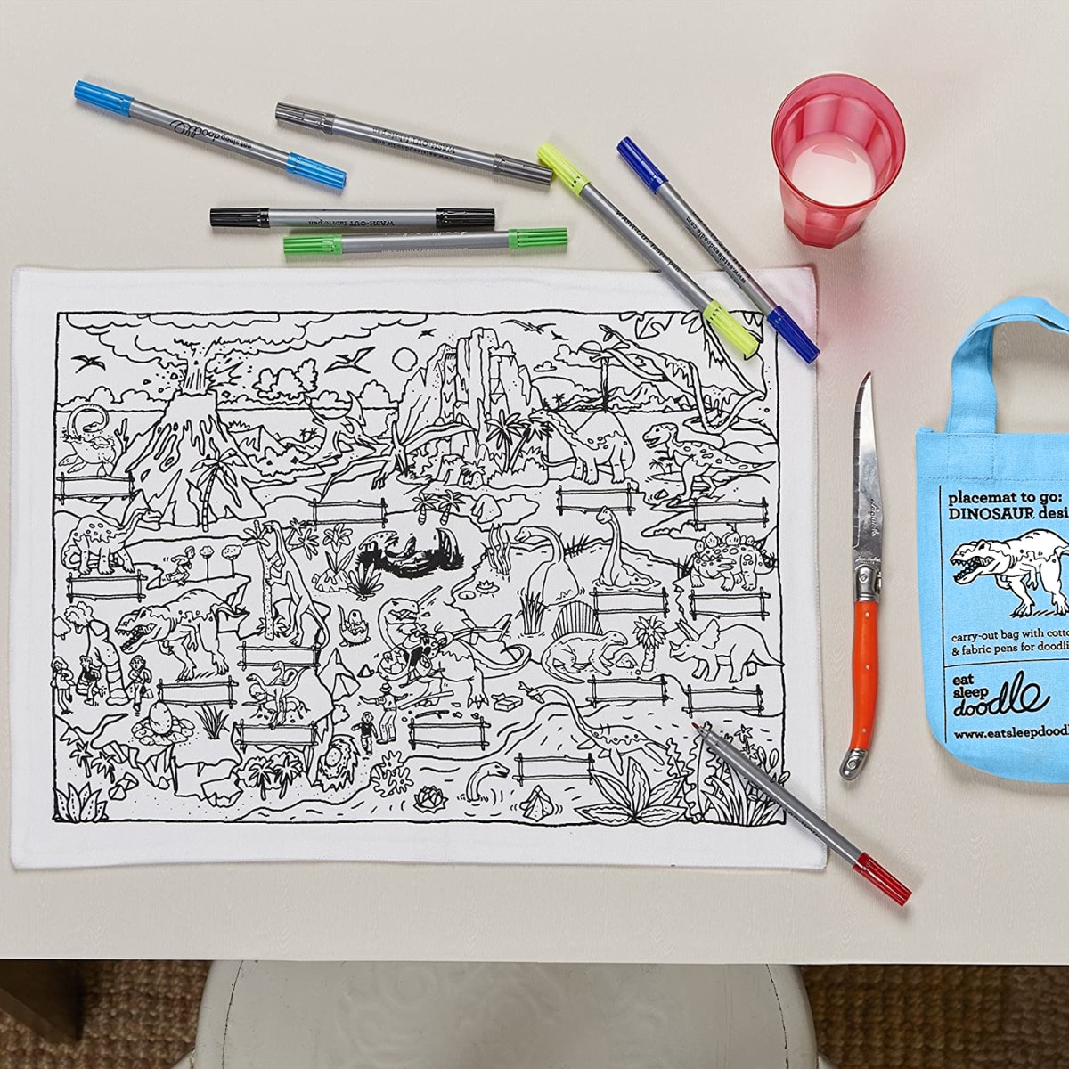 Individual para Pintar Dinosaurios - Eatsleepdoodle2