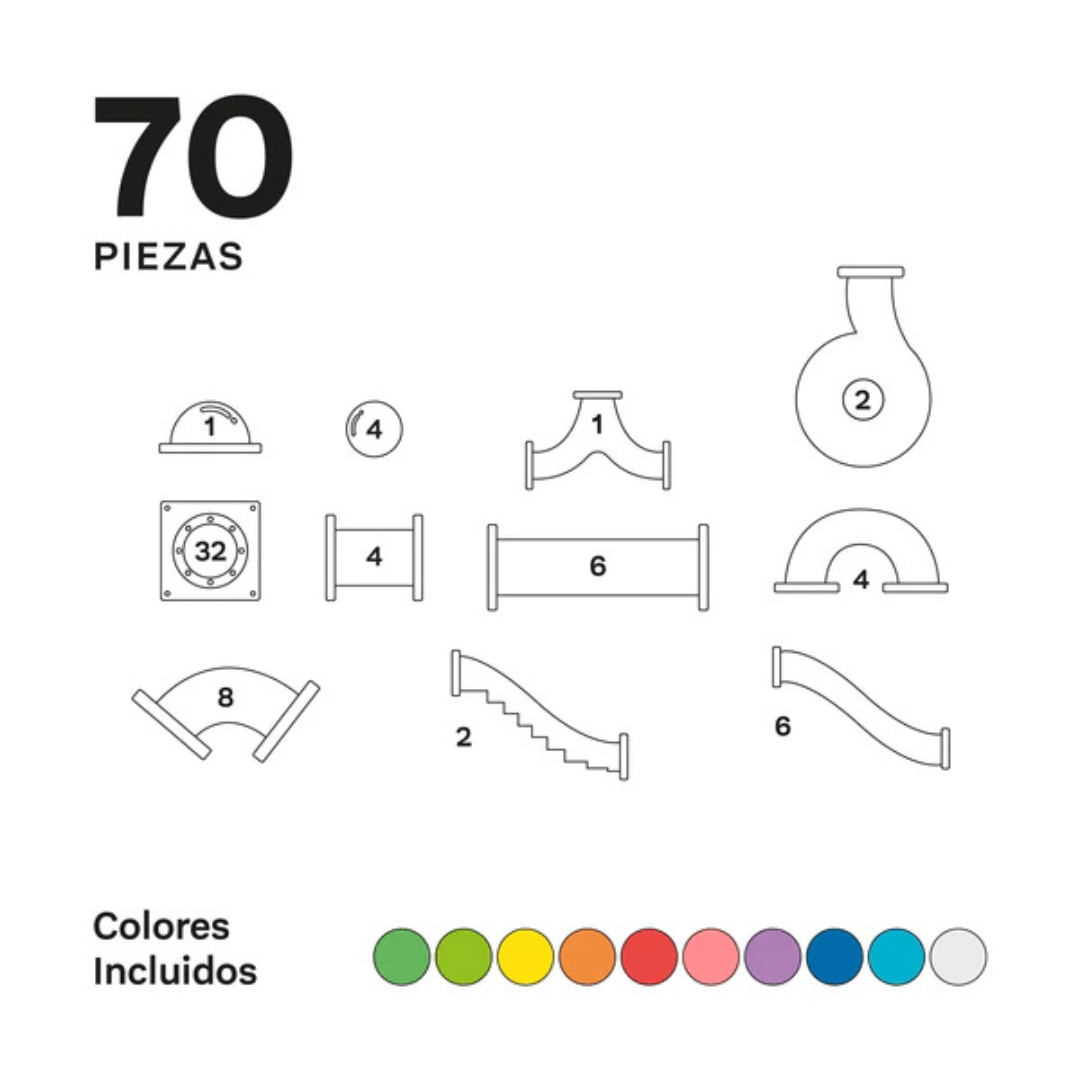 Imanix Tobogán Set 70 Piezas - Braintoys5