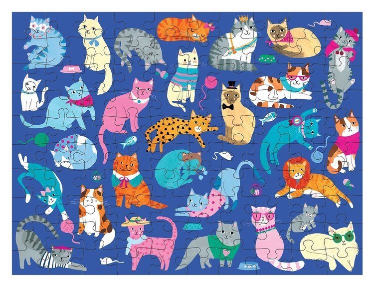 Puzzle Doble Perros y Gatos 100 Piezas - Mudpuppy2