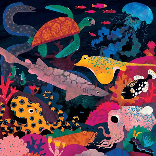 Puzzle 500 Piezas océano Brilla en la Oscuridad - Mudpuppy4