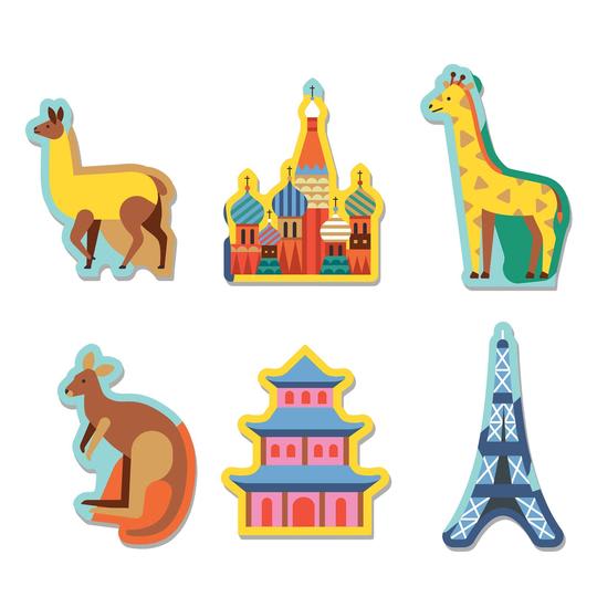 Puzzle Mapa del  Mundo 78 Piezas - Mudpuppy2