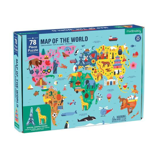 Puzzle Mapa del  Mundo 78 Piezas - Mudpuppy 4