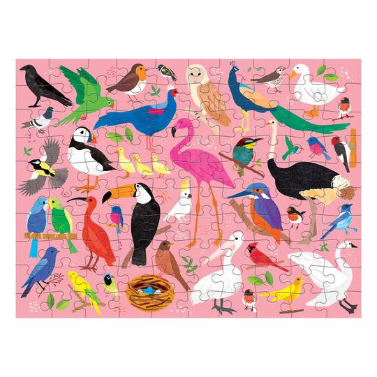 Puzzle Doble Insectos y Pájaros 100 Piezas - Mudpuppy1