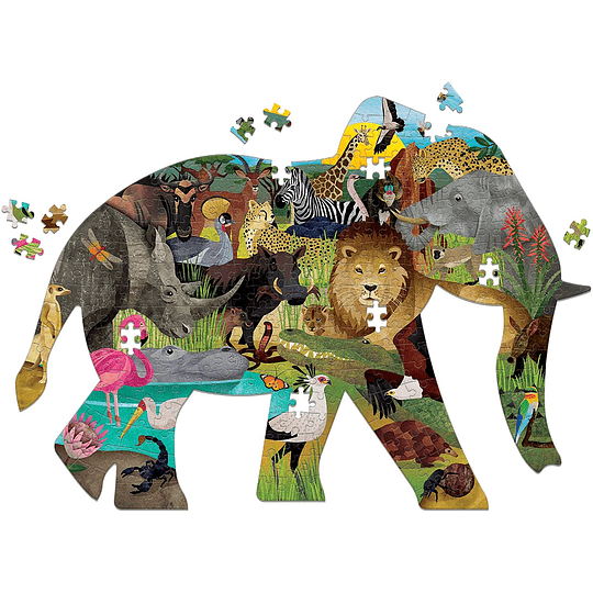 Puzzle con Forma Safari 300 Piezas - Mudpuppy1