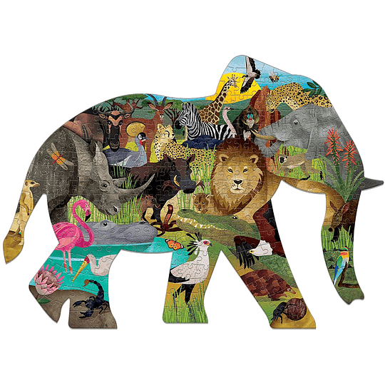 Puzzle con Forma Safari 300 Piezas - Mudpuppy2