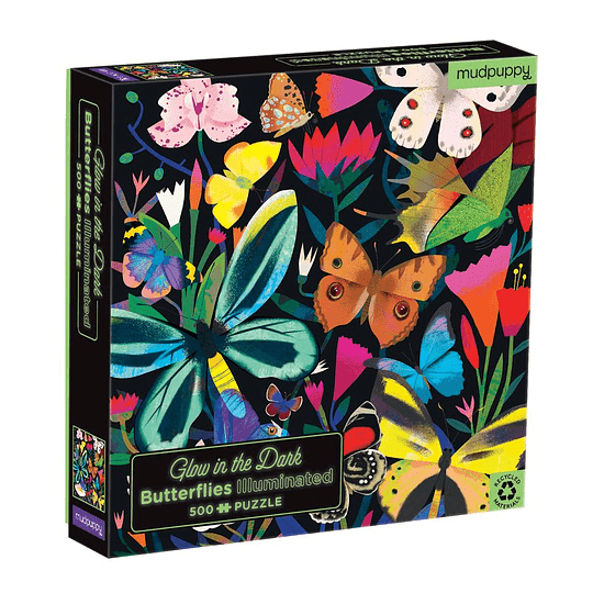 Puzzle Brilla en la Oscuridad Mariposas 500 Piezas - Mudpuppy 3