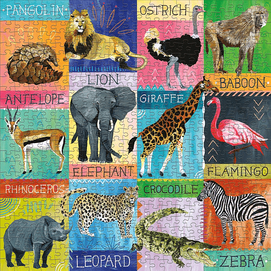Puzzle 500 Piezas Safari Pintado - Mudpuppy1