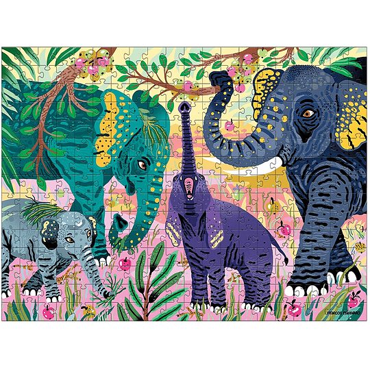 Puzzle Elefante Asiático 300 Piezas - Mideer1