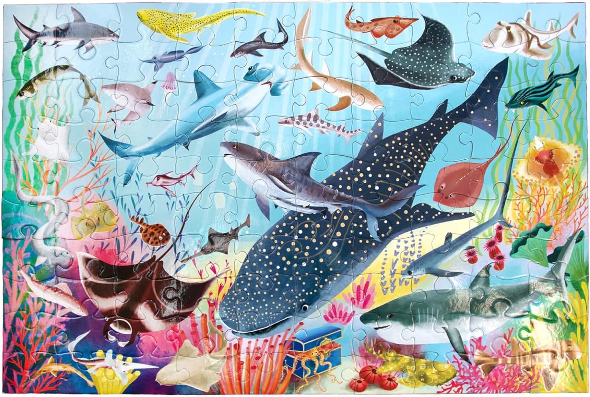 Puzzle 100 Piezas Tiburones - Eeboo5