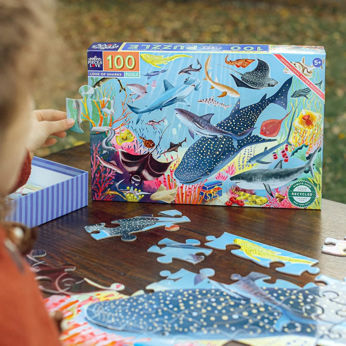 Puzzle 100 Piezas Tiburones - Eeboo6
