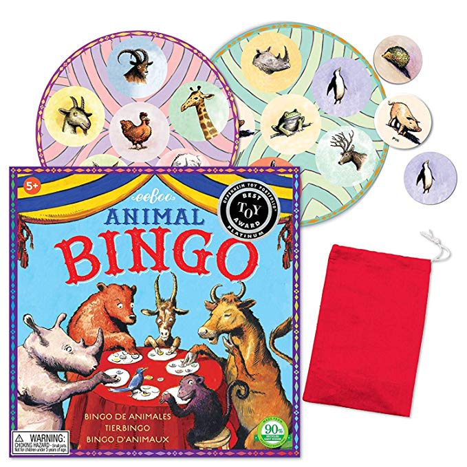 Juego Bingo Animales Vintage - Eeboo 1 Juego Bingo Animales Vintage - Eeboo 1