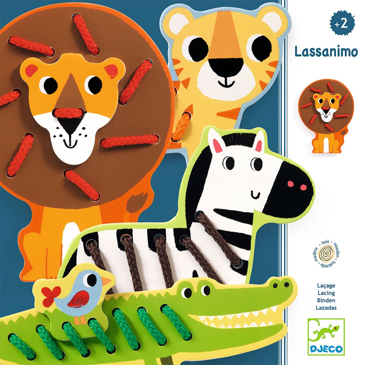 Juego de Enhebrar Lassanimo - Djeco4