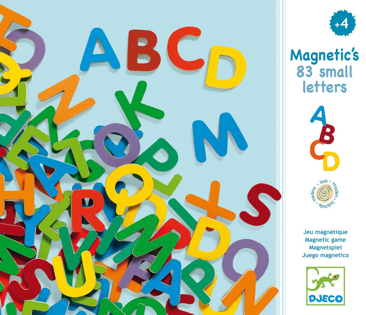 Set Magnetos 83 Letras de Madera - Djeco3