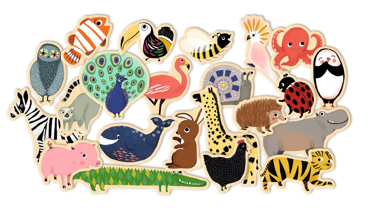 Set Magnetos Magnánimo 36 Piezas - Djeco3