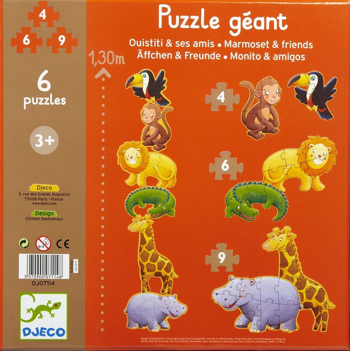 Puzzle Gigante Marmoset y Amigos - Djeco3