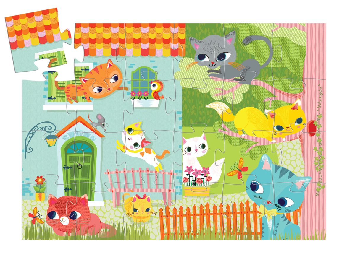 Puzzle Silueta Gato 24 Piezas - Djeco 1