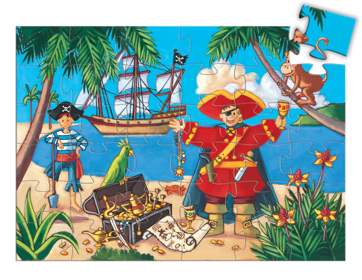Puzzle Silueta Piratas 36 Piezas - Djeco3