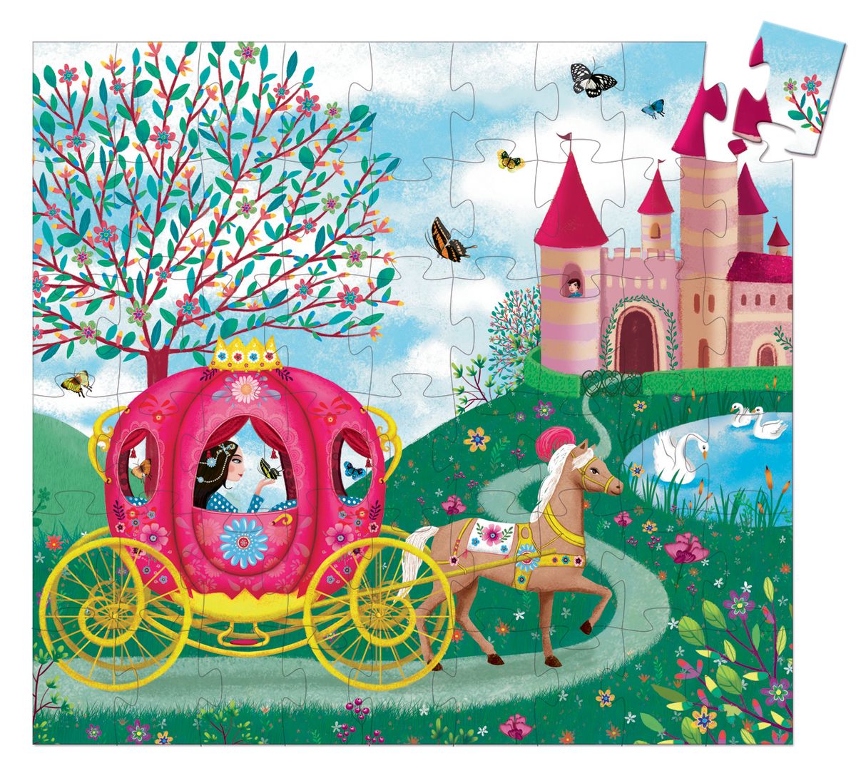 Puzzle Silueta Carroza 54 Piezas - Djeco 1