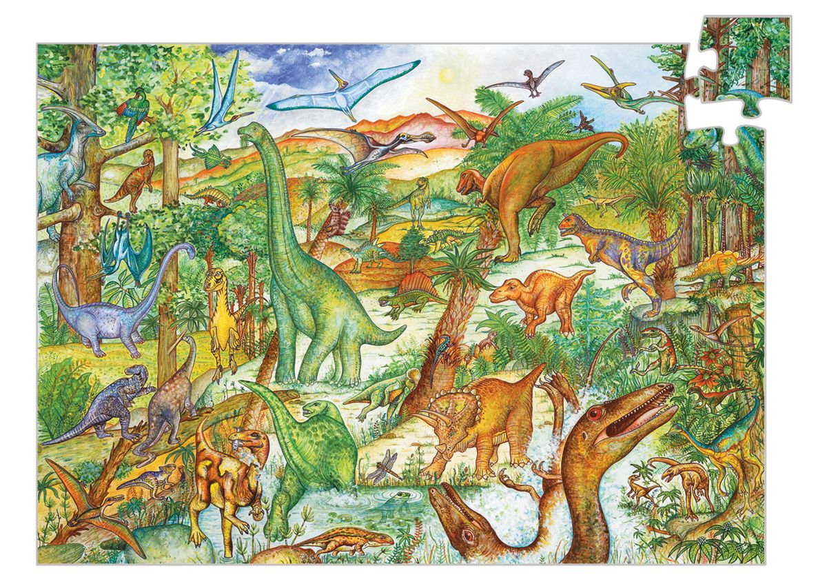 Puzzle Observación Dinosaurios 100 Piezas - Djeco 2