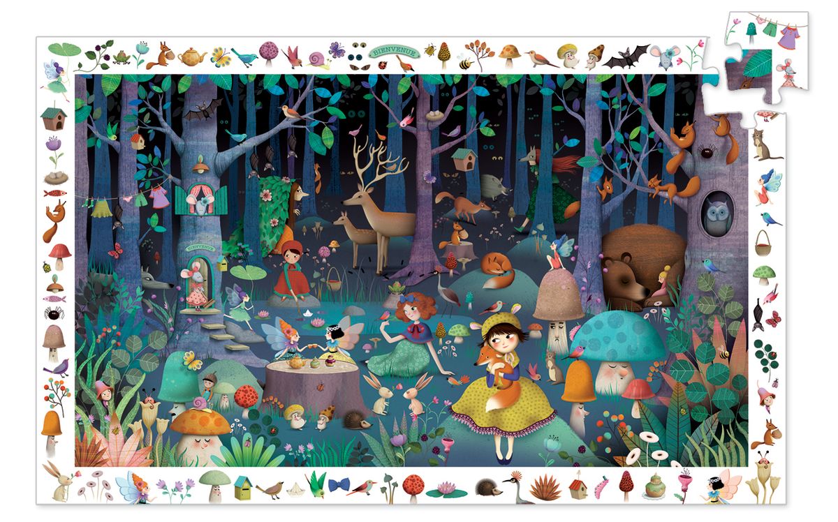 Puzzle Observación Bosque Encantado 100 Piezas - Djeco1