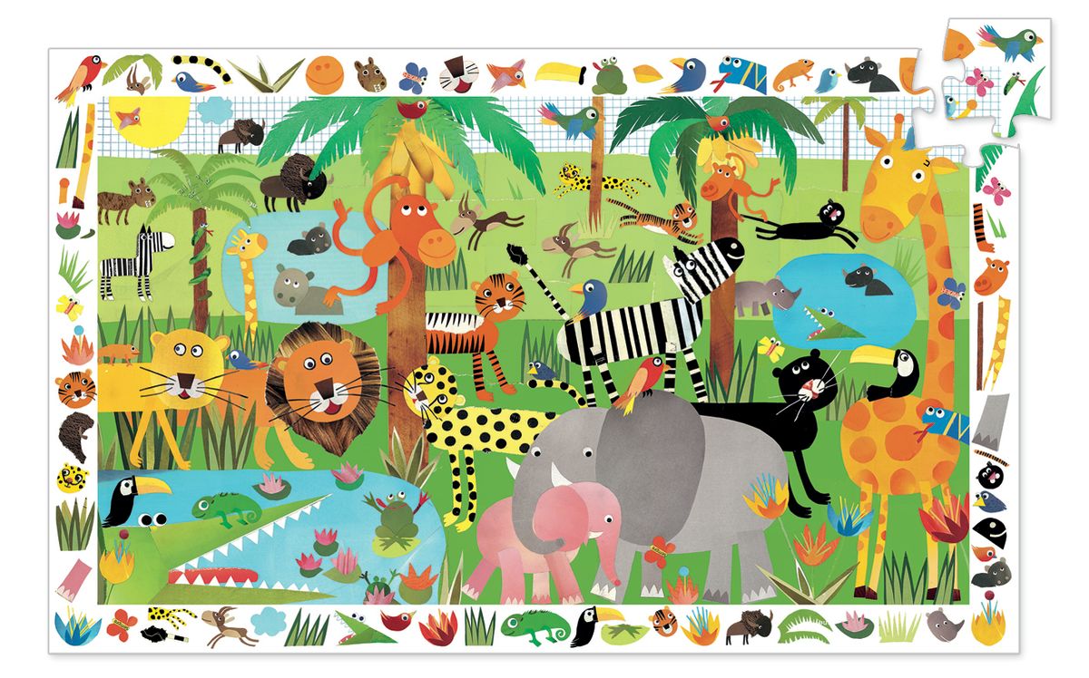 Puzzle Observación Jungla 35 Piezas - Djeco 1