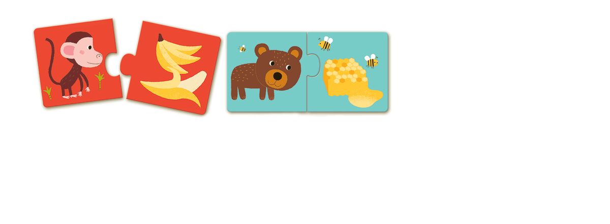 Puzzle Duo Comida - Djeco1