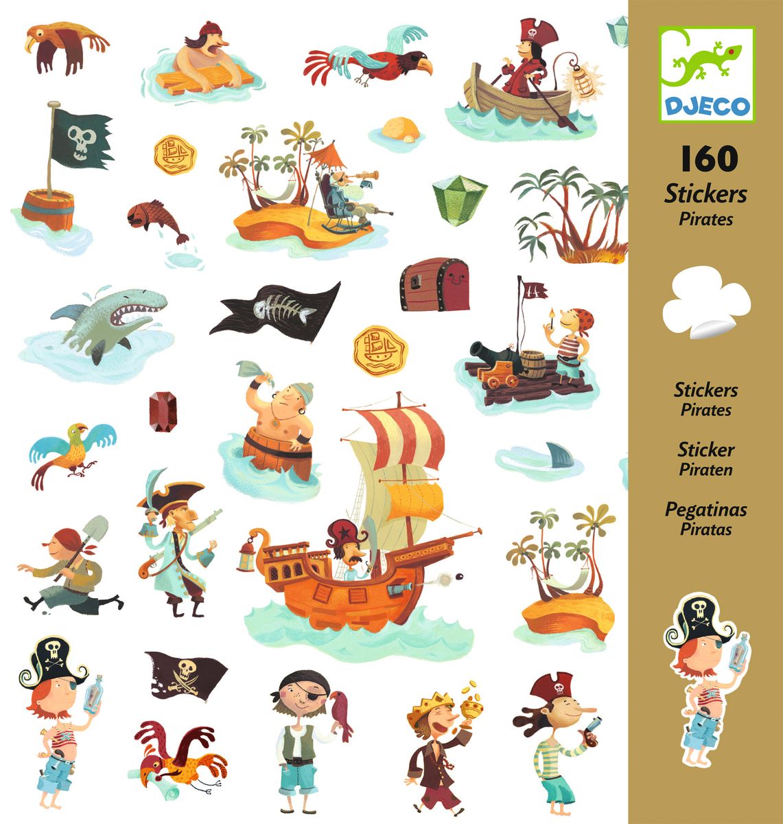 Stickers Piratas 160 Unidades - Djeco 1