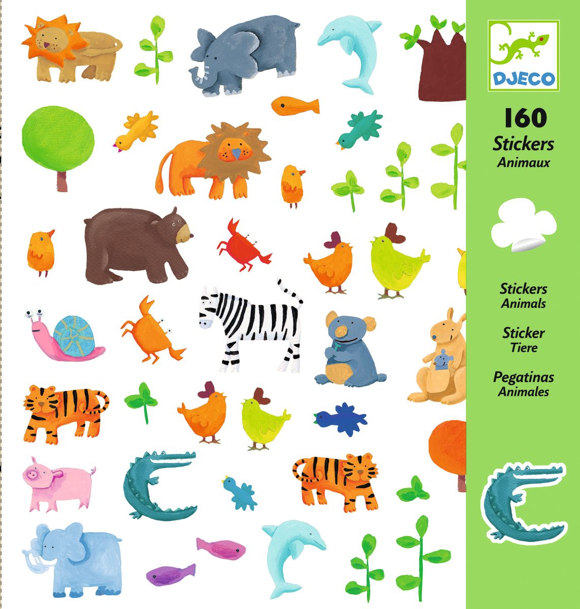 Stickers Animales 160 Unidades - Djeco 1