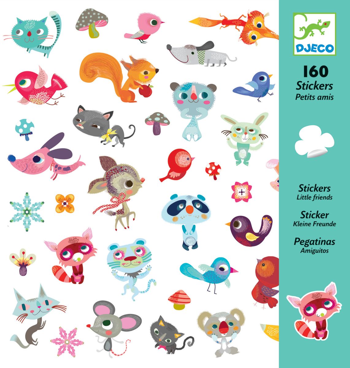 Stickers Pequeños Amigos 160 Unidades - Djeco 1