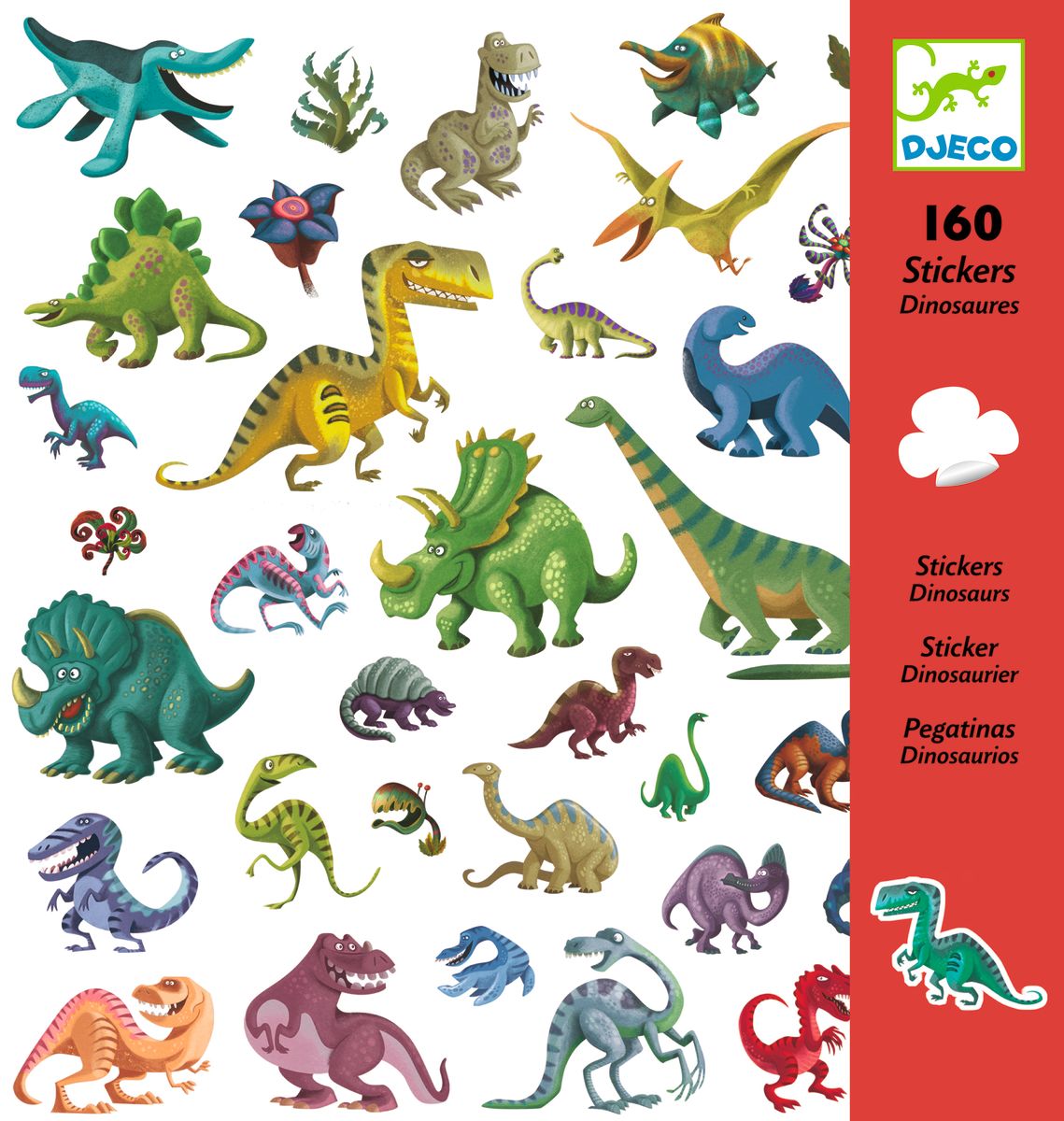 Stickers Dinosaurio 160 Unidades - Djeco 1