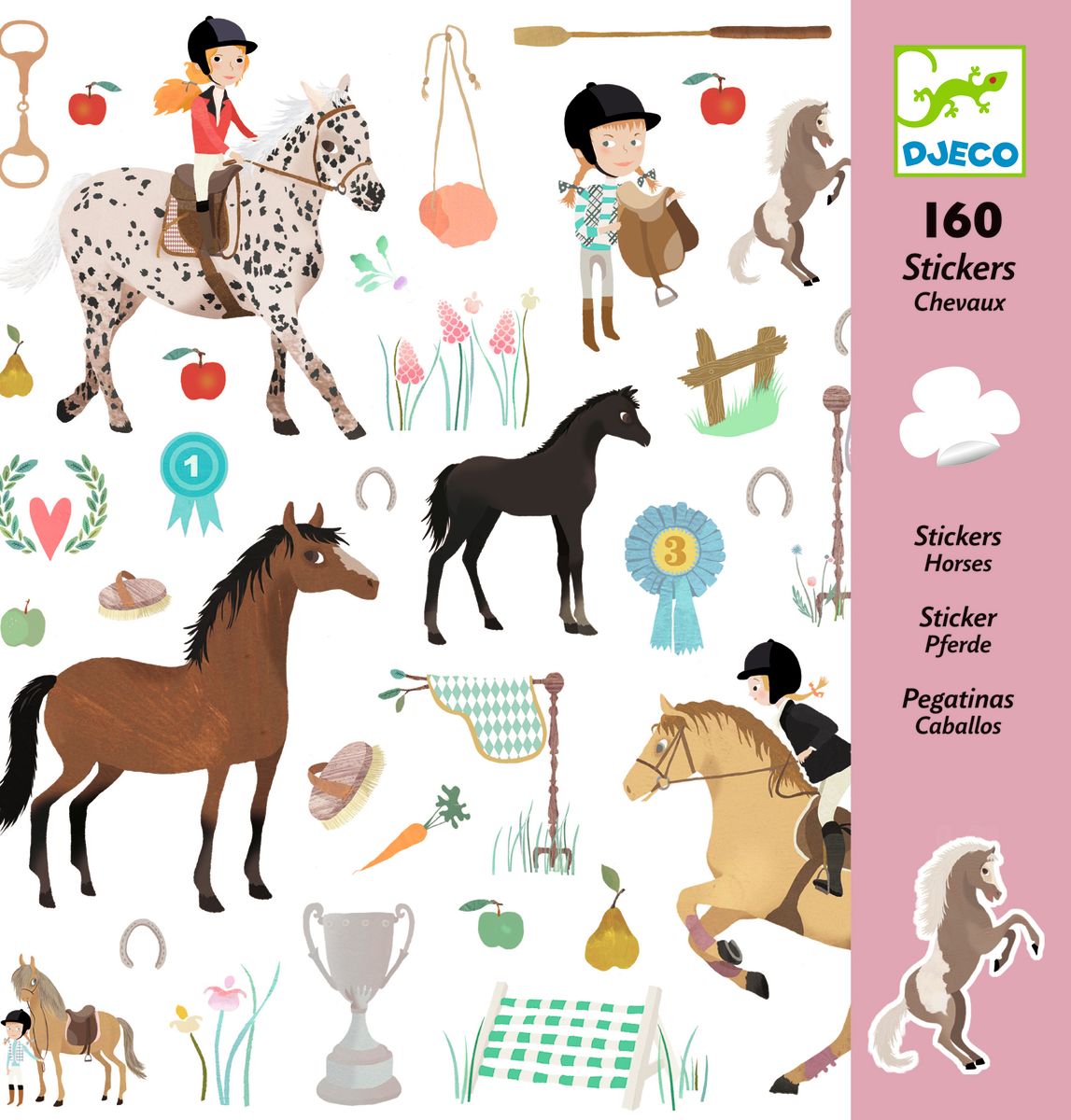 Stickers Caballos 160 Unidades - Djeco 1
